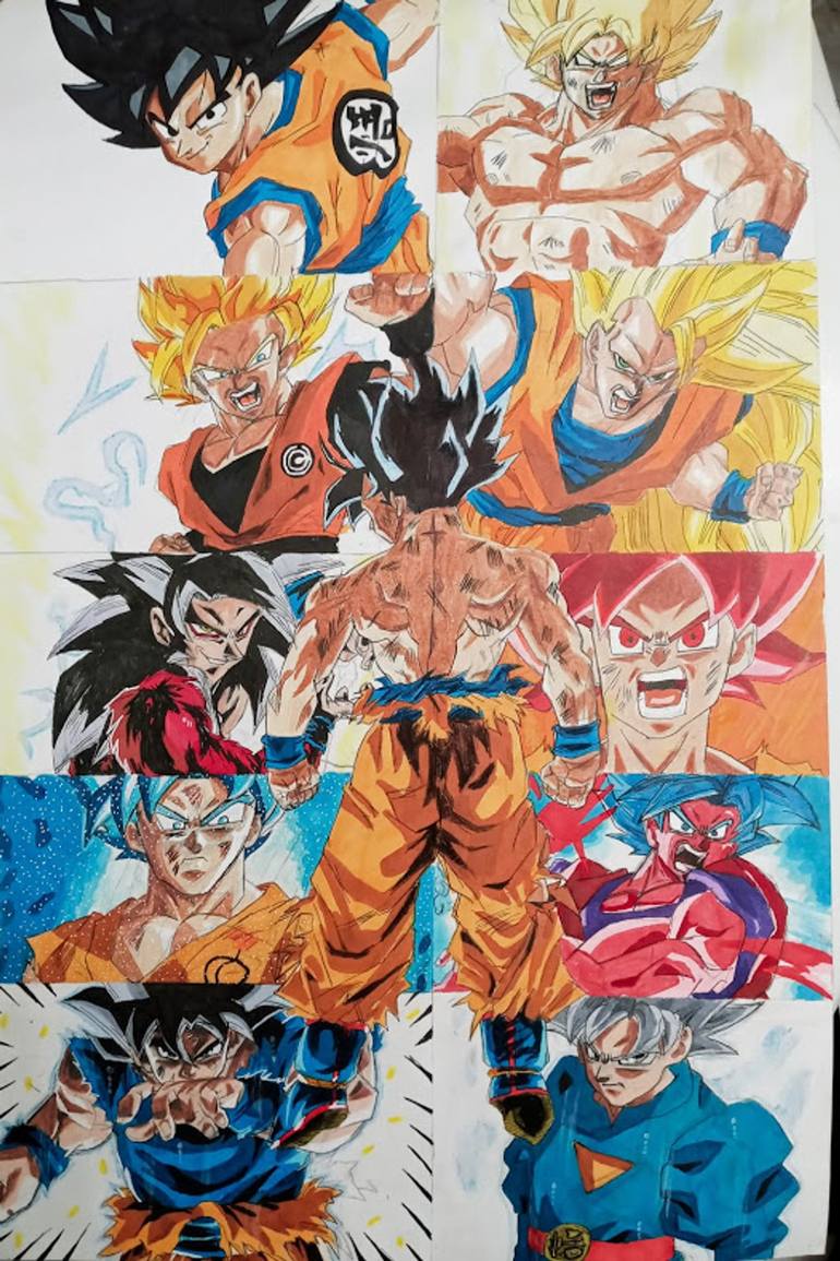 Goku Drawing by Noah Jackson | Saatchi Art