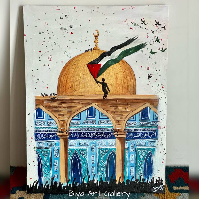 Dome of the Rock Painting by Rabiya Tariq | Saatchi Art