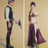 Princess Leia in Bikini and Han Solo with blaster by mr lynchy