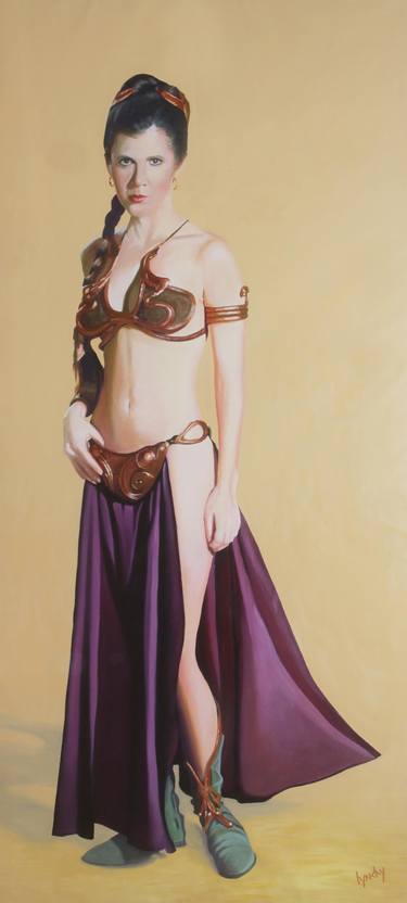 Saatchi Art Artist mr lynchy; Paintings, “Princes Leia in her bikini” #art