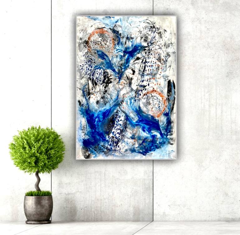 Original Abstract Expressionism Abstract Painting by Elke Assmann