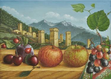 Original Realism Landscape Paintings by Irma Kvanchiani