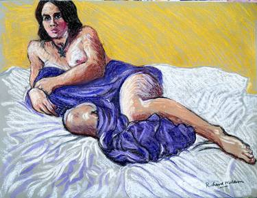 Original Impressionism Nude Drawings by richard waldron