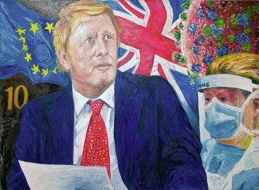 Saatchi Art Artist richard waldron; Paintings, “The Plight of Boris Johnson” #art