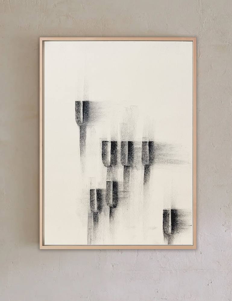 Original Minimalism Abstract Drawing by Noosha Golab