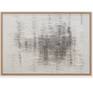 Horizontal art in light wooden frame