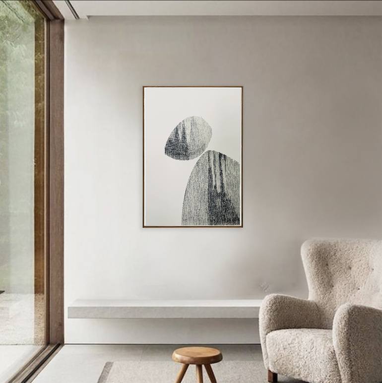 Original Abstract Expressionism Abstract Drawing by Noosha Golab