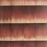 Red Corrugated - Abstract Pastel on Tan-Toned Paper by Noosha Golab