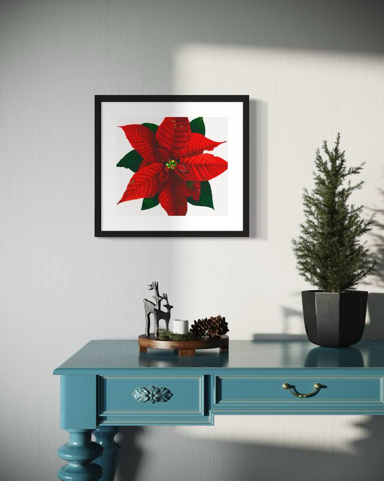 Original Photorealism Floral Painting by Olha Khomych