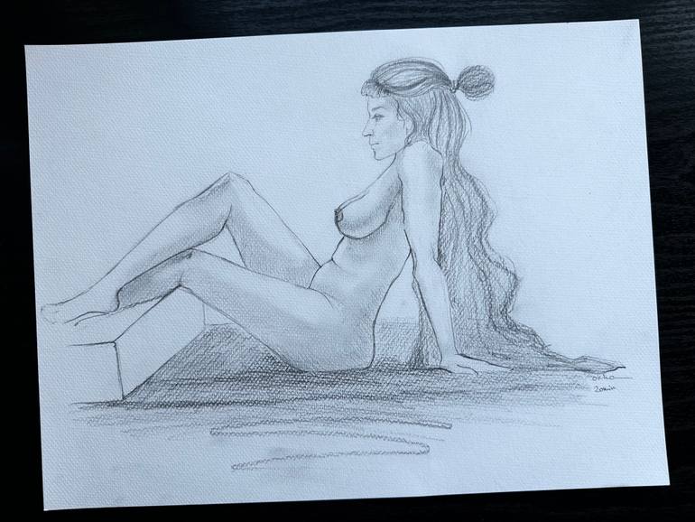 Original Figurative Body Drawing by Olha Khomych