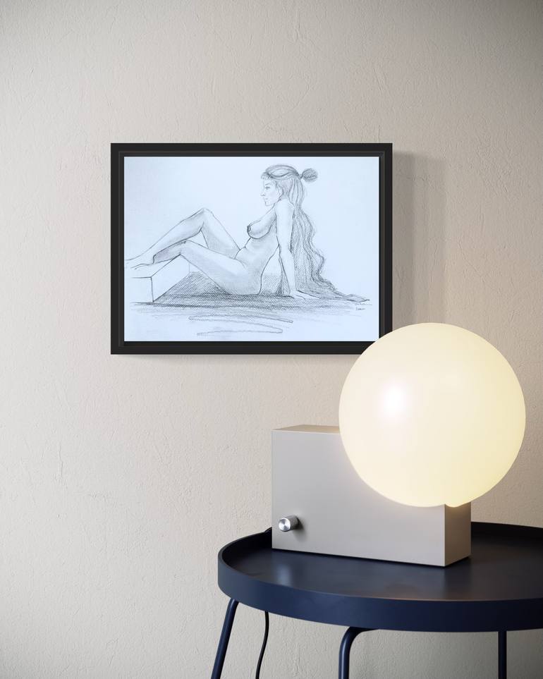 Original Figurative Body Drawing by Olha Khomych