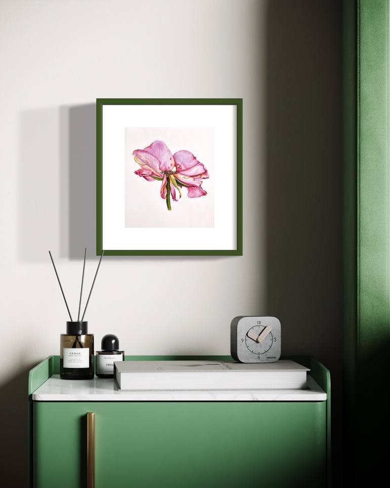 Original Photorealism Botanic Painting by Olha Khomych