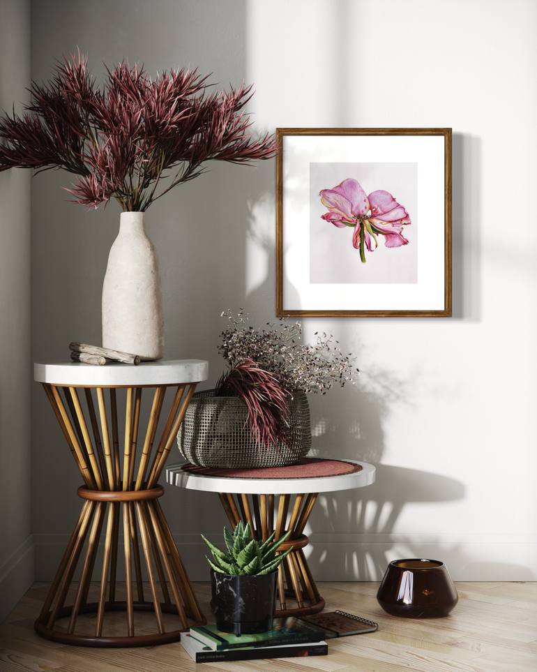 Original Photorealism Botanic Painting by Olha Khomych