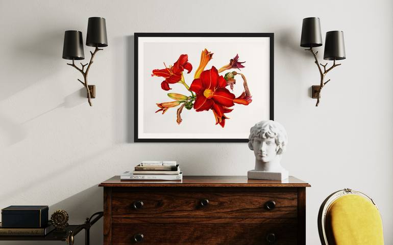 Original Photorealism Botanic Painting by Olha Khomych