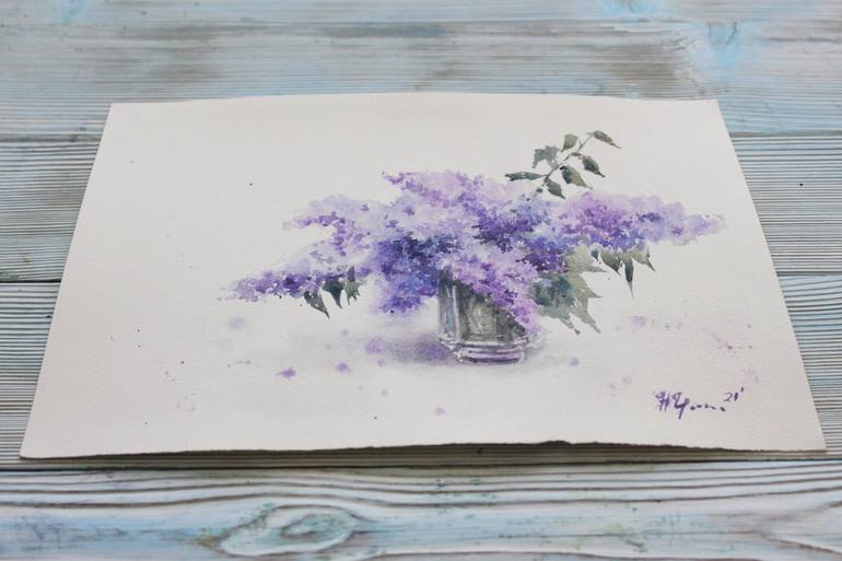 Original Fine Art Floral Painting by Natalia Grigoreva