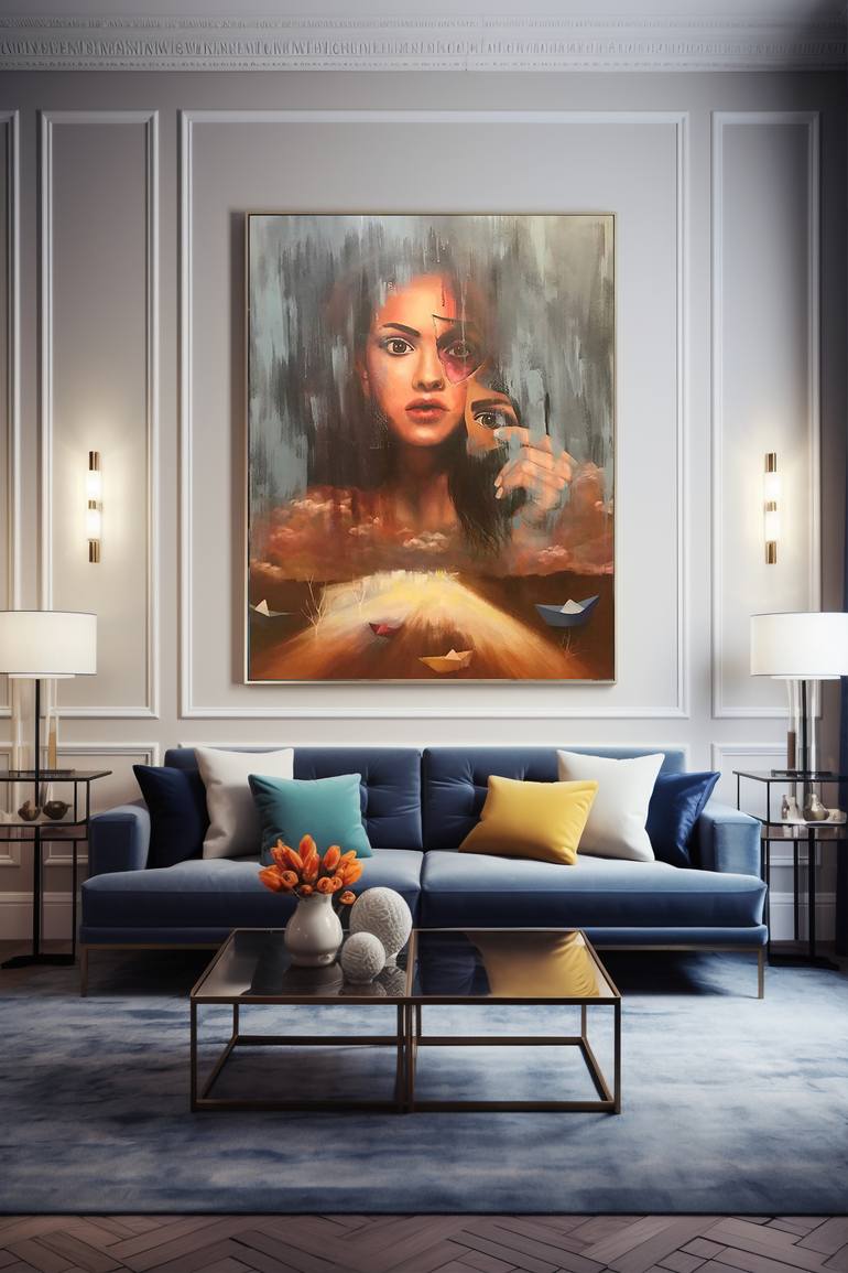 Original Conceptual Women Painting by Sareh Mokhtari