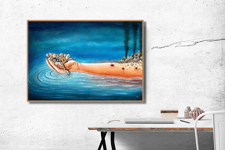 Original Figurative Cartoon Drawing by Askin Ayrancioglu