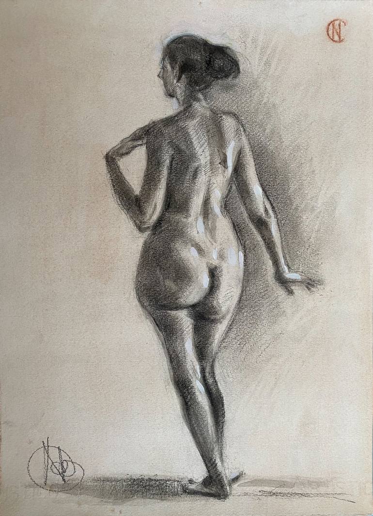 Nude Woman Drawing by Nancy Carrozza CaraDonna | Saatchi Art