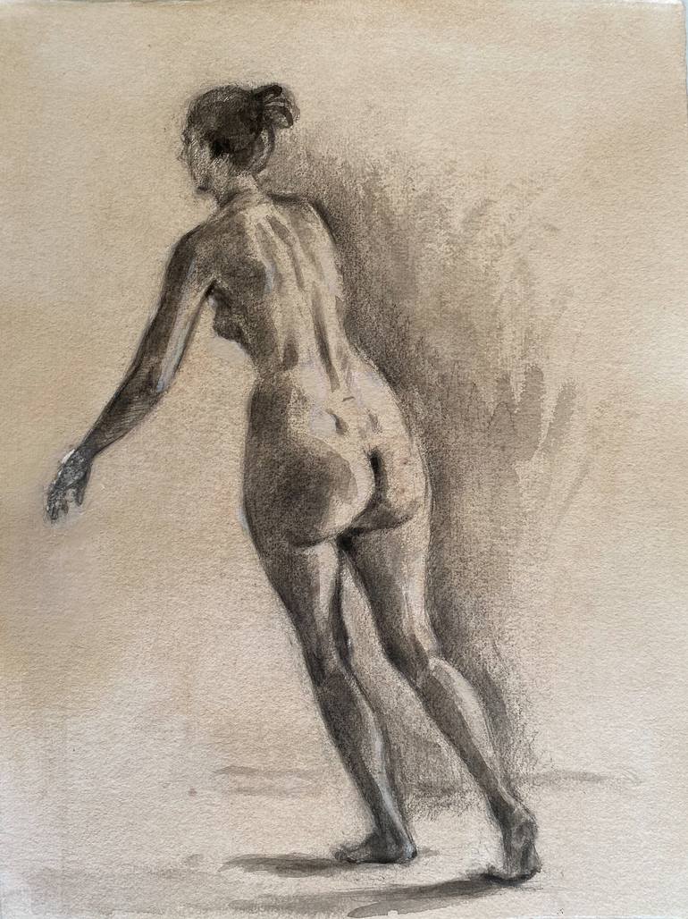 Nude Study Drawing by Nancy Carrozza CaraDonna | Saatchi Art