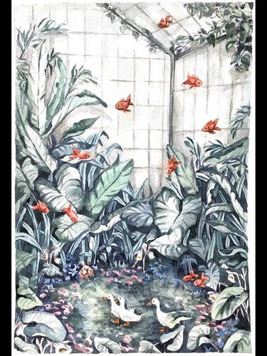 Print of Garden Paintings by Parida Intamun