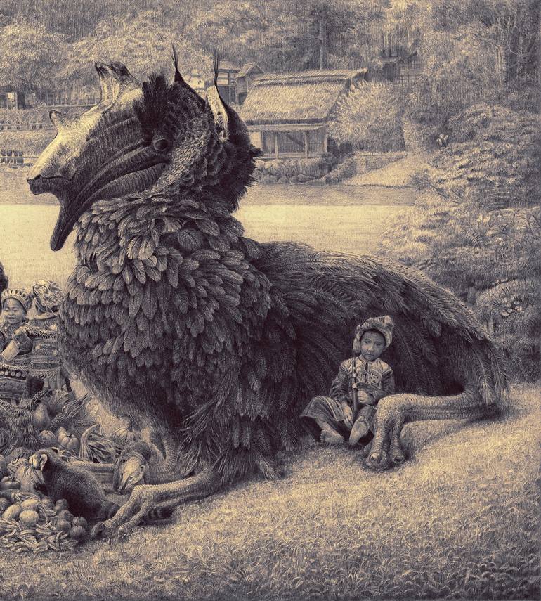 Original Photorealism Fantasy Drawing by Maksym Lazariev