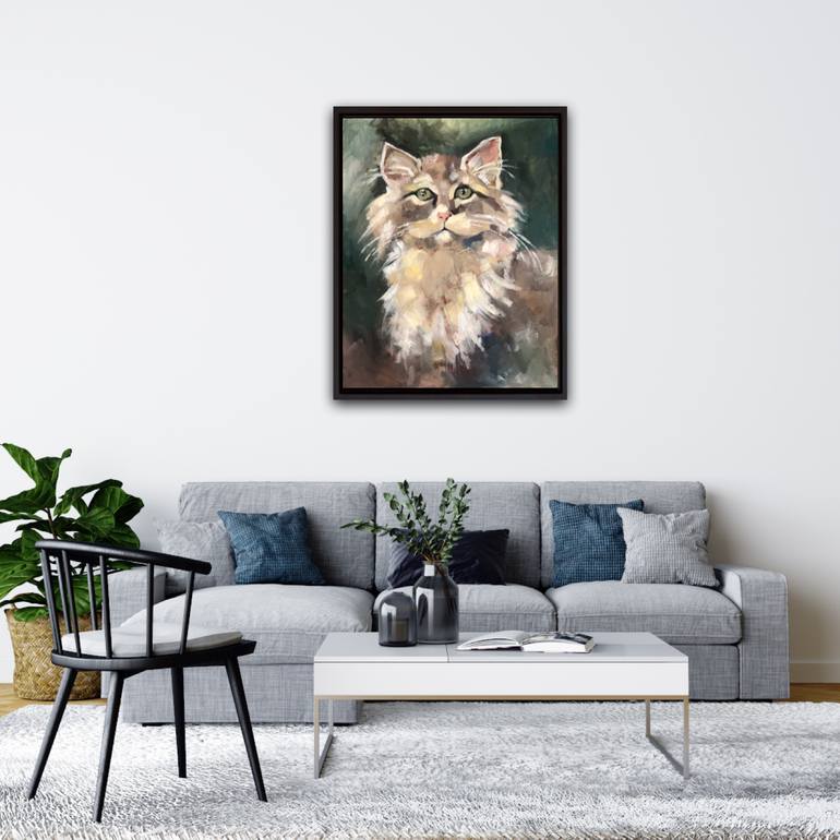 Original Art Deco Animal Painting by Ekaterina V
