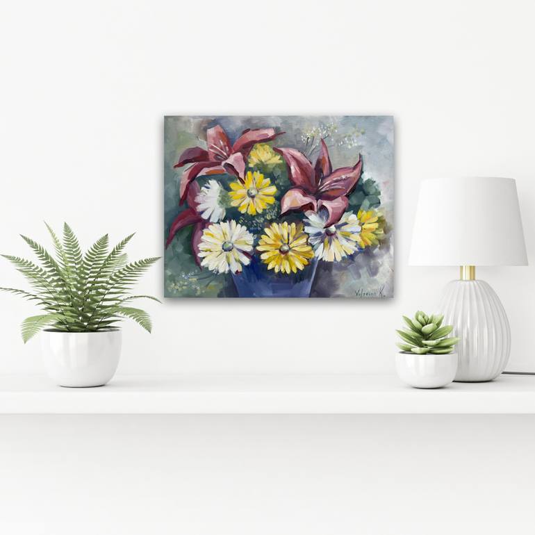 Original Expressionism Floral Painting by Ekaterina V