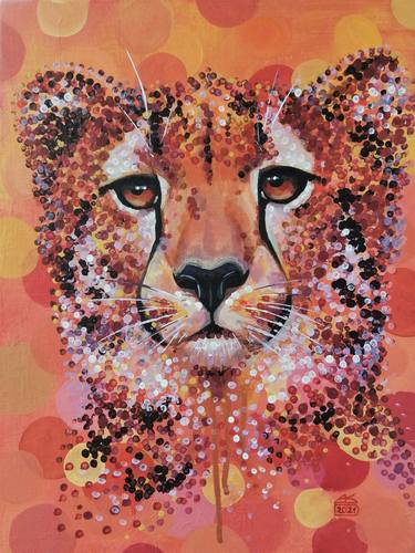 Cheetah Wildlife Photo Art Cheetah On Alert In Profile Animal Poster Print 