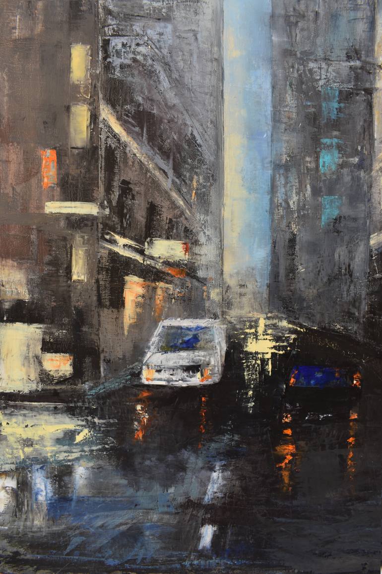 Original Abstract Landscape Painting by Pina Gurrieri