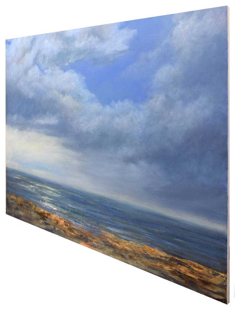 Original Abstract Seascape Painting by Pina Gurrieri