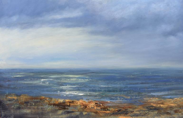 Original Abstract Seascape Painting by Pina Gurrieri