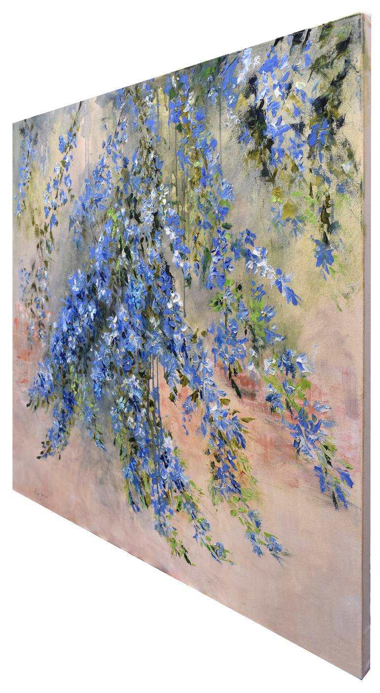 Original Abstract Floral Painting by Pina Gurrieri