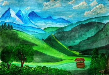 Original Realism Landscape Paintings by Aqsa Ahmad Khan