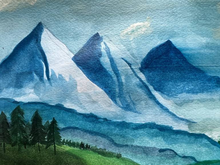 Original Contemporary Landscape Painting by Aqsa Ahmad Raja