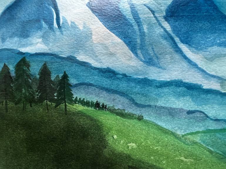 Original Contemporary Landscape Painting by Aqsa Ahmad Raja