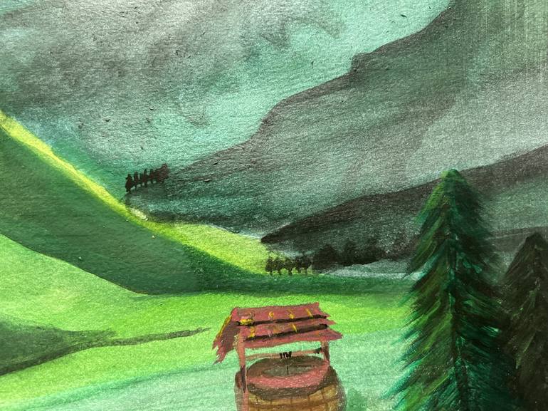 Original Contemporary Landscape Painting by Aqsa Ahmad Raja