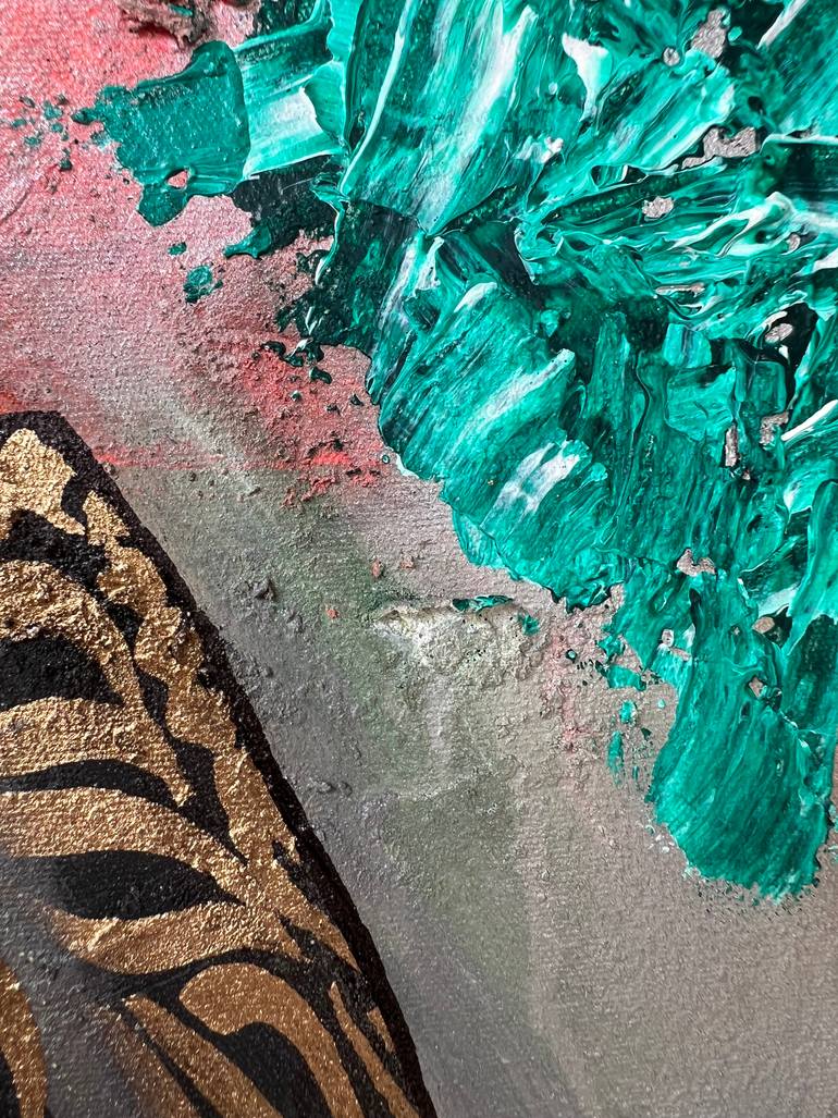 Original Abstract Expressionism Calligraphy Painting by Aqsa Jameel Raja