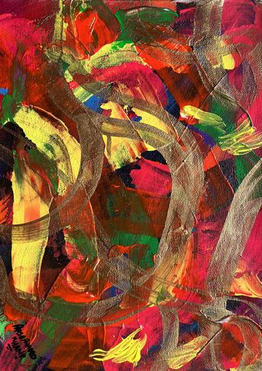 Original Abstract Expressionism Abstract Paintings by Aqsa Ahmad Khan