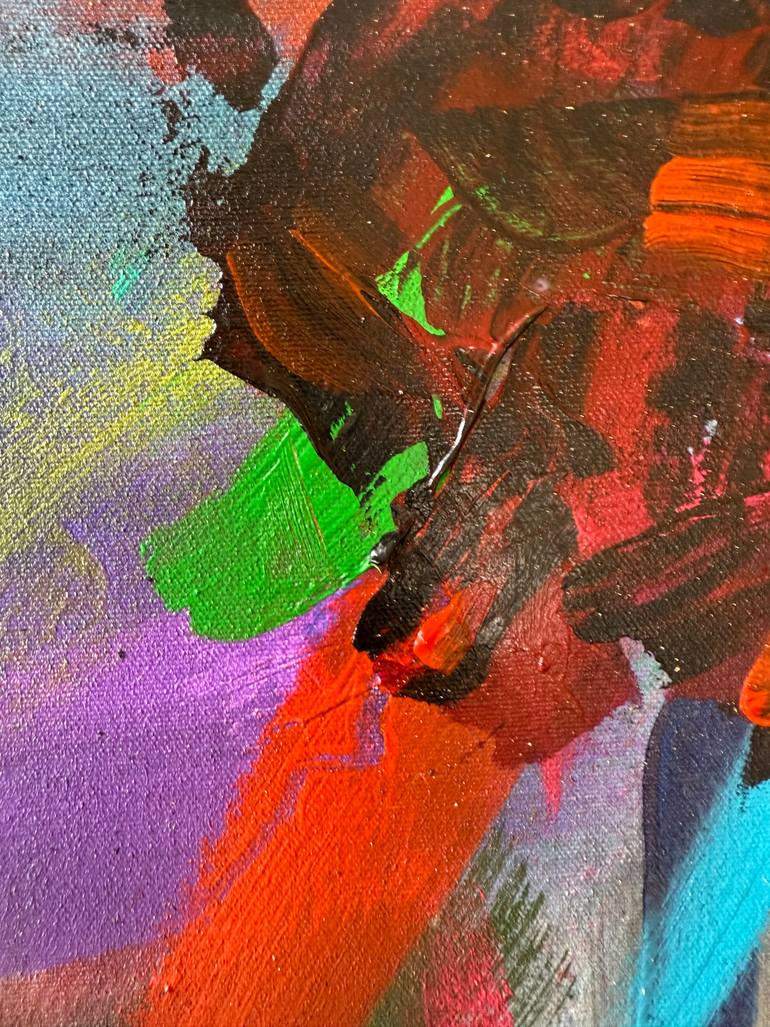Original Abstract Calligraphy Painting by Aqsa Jameel Raja