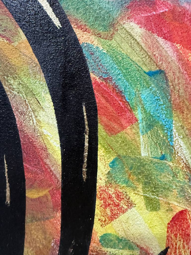 Original Abstract Expressionism Abstract Painting by Aqsa Jameel Raja