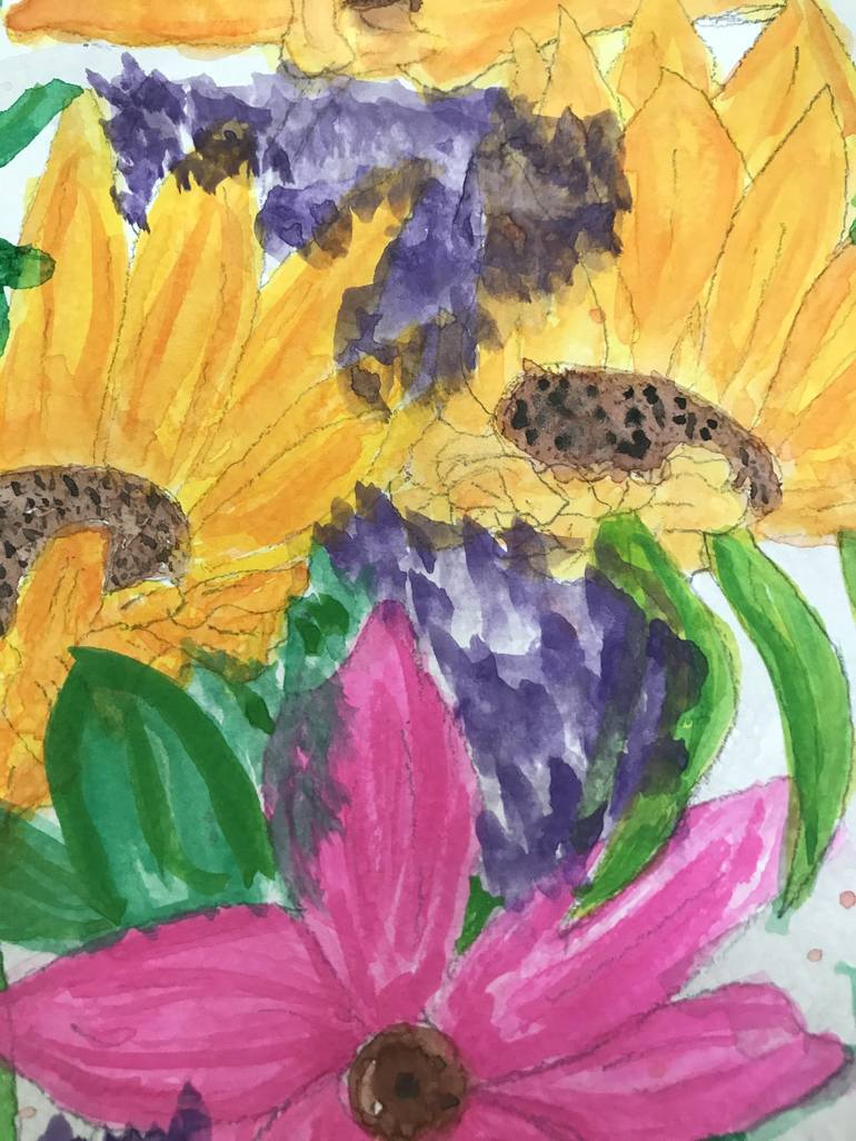 Original Figurative Floral Painting by Aqsa Jameel Raja