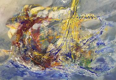 Print of Abstract Boat Paintings by Art and More