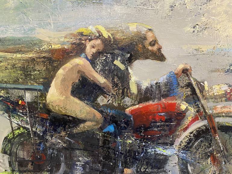 Original Motorbike Painting by Art and More