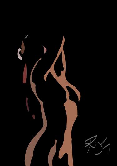 Original Abstract Expressionism Body Digital by Raj Titiya