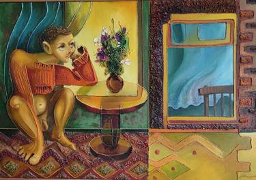 Original Art Deco Love Paintings by Gabriel Velijanashvili