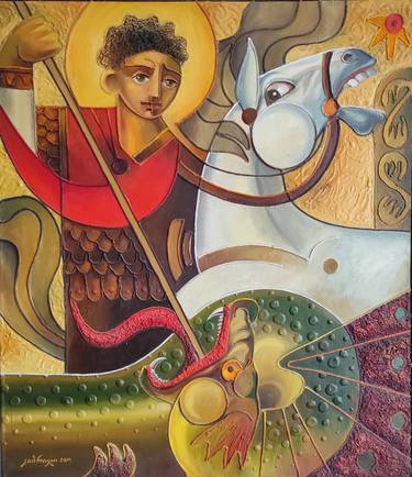 Print of Conceptual Religious Paintings by Gabriel Velijanashvili