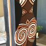 The piece can be displayed as a "painting sculpture" with the panels set up back to back in upright position on a pedestal for a full 180-degree view. (This is the back side. Previous image is the front side.
