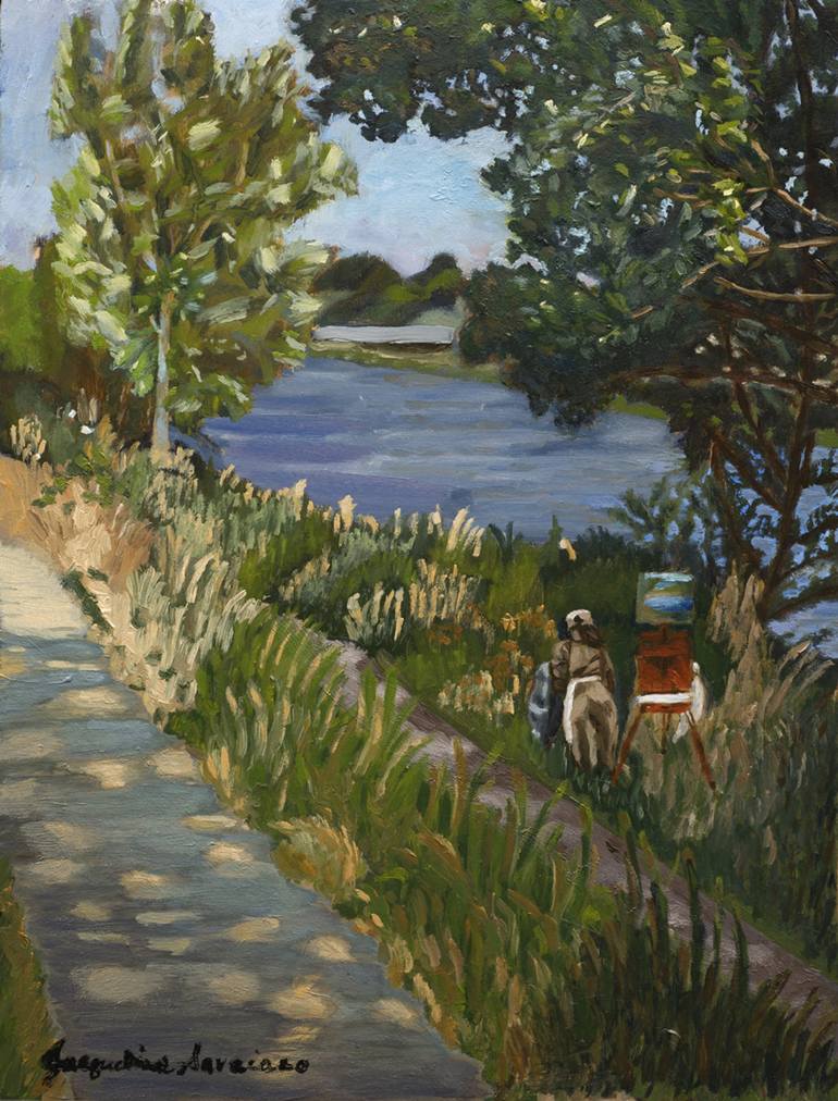 Original Impressionism Landscape Paintings by Jacqueline Savaiano