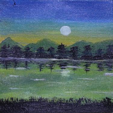 Original Fine Art Landscape Painting by Faradila Ikhsana