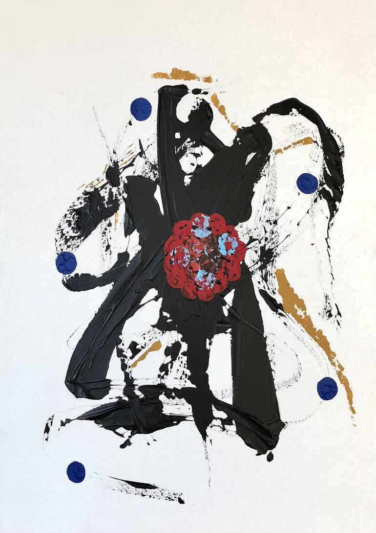 Abstract art Atom 70x50 Acrylic Fibreboard Modern art Art in science - Print